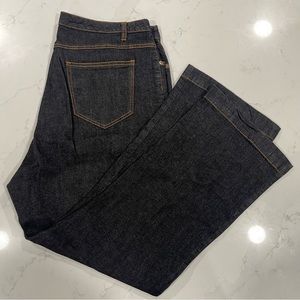 Silhouettes EUC Super Dark Blue/Black Denim Jeans 👖 Size 20WA - Bootcut